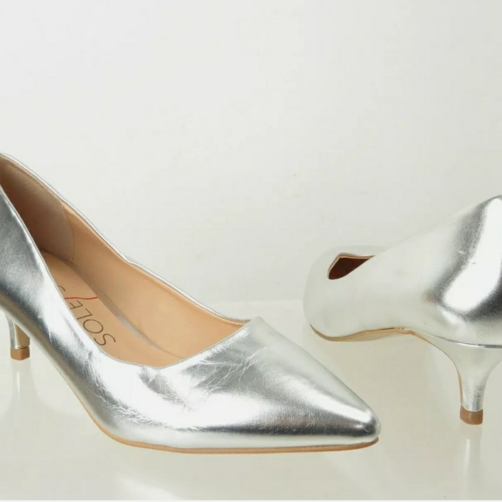 Sole Society Leia Silver Pumps. Size 8.5 M. NWT